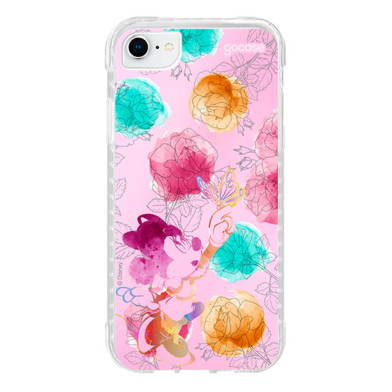 Capinha para celular  Minnie - Rosas e Aquarela