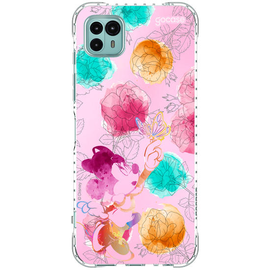 Capinha para celular  Minnie - Rosas e Aquarela
