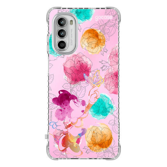 Capinha para celular  Minnie - Rosas e Aquarela