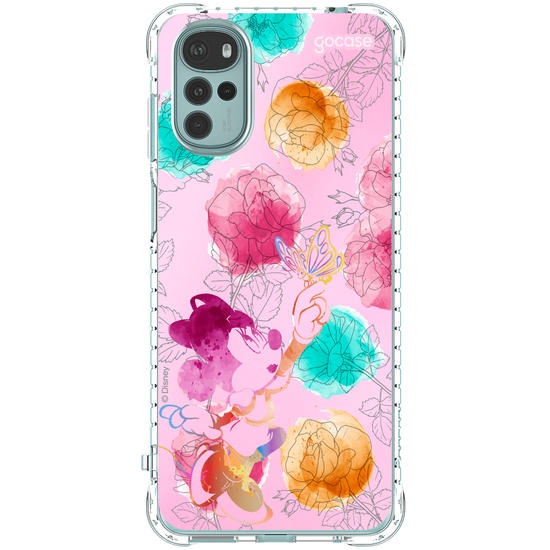 Capinha para celular  Minnie - Rosas e Aquarela