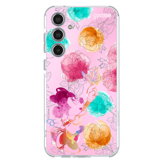 Capinha para celular  Minnie - Rosas e Aquarela