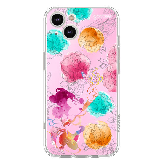 Capinha para celular  Minnie - Rosas e Aquarela