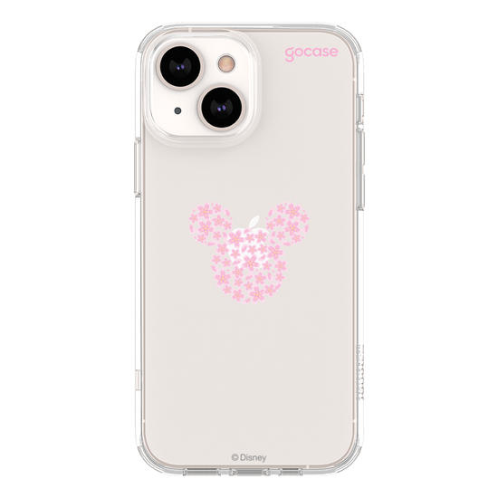 Capinha para celular Mickey - Rosto Minimalista com Cerejeiras