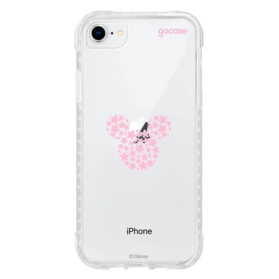 Capinha para celular  Mickey - Rosto Minimalista com Cerejeiras