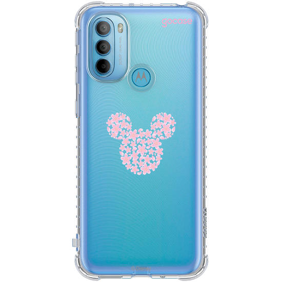 Capinha para celular  Mickey - Rosto Minimalista com Cerejeiras