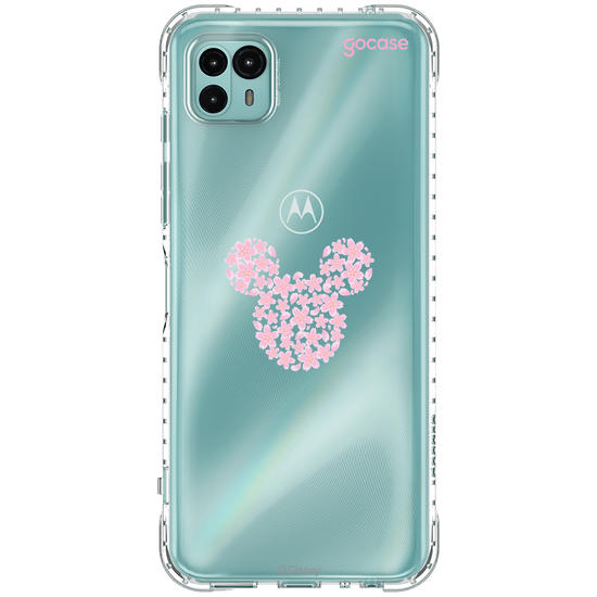 Capinha para celular  Mickey - Rosto Minimalista com Cerejeiras