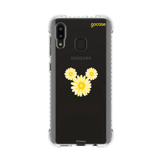 Capinha para celular  Mickey - Rosto Minimalista com Margaridas