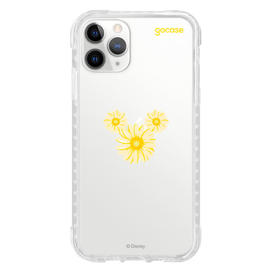 Capinha para celular  Mickey - Rosto Minimalista com Margaridas