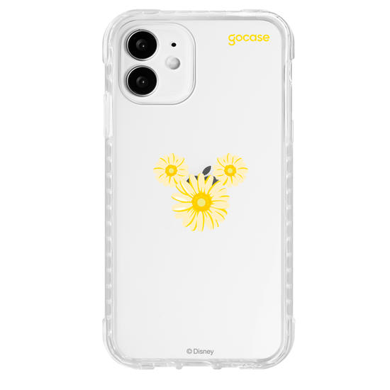 Capinha para celular  Mickey - Rosto Minimalista com Margaridas