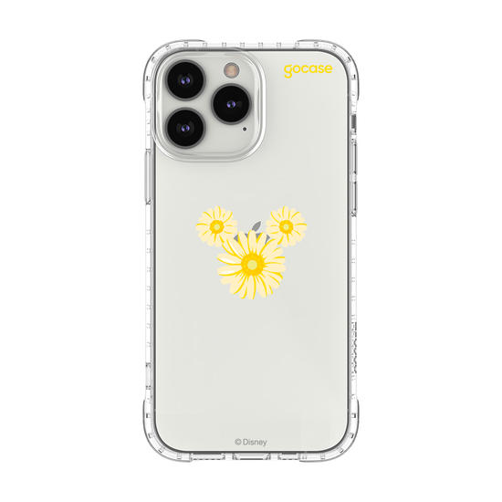 Capinha para celular  Mickey - Rosto Minimalista com Margaridas