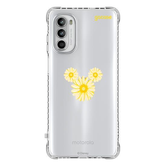 Capinha para celular  Mickey - Rosto Minimalista com Margaridas