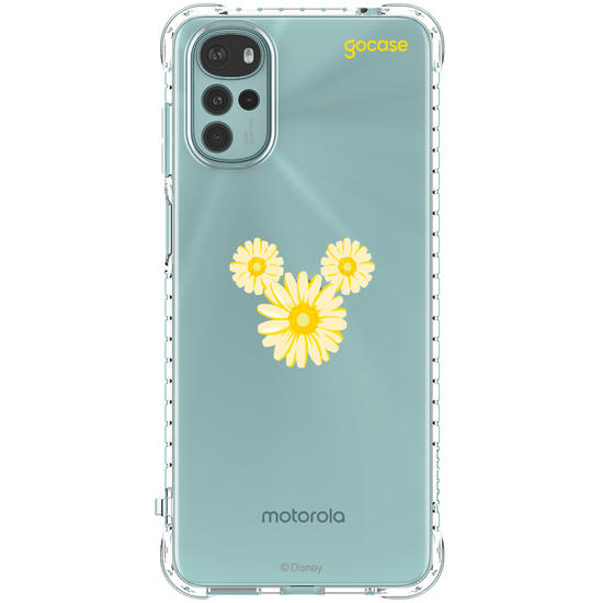 Capinha para celular  Mickey - Rosto Minimalista com Margaridas