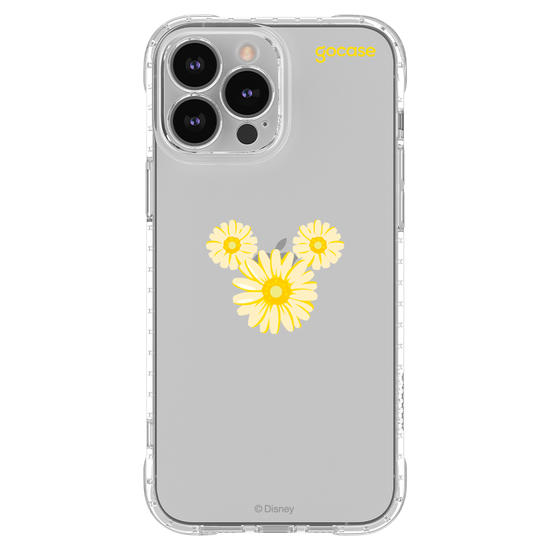 Capinha para celular  Mickey - Rosto Minimalista com Margaridas