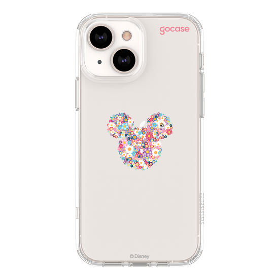 Capinha para celular  Mickey - Rosto Minimalista com Jardim