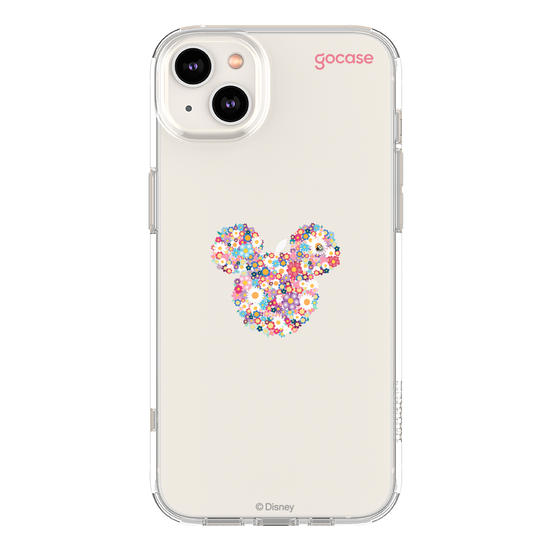 Capinha para celular  Mickey - Rosto Minimalista com Jardim