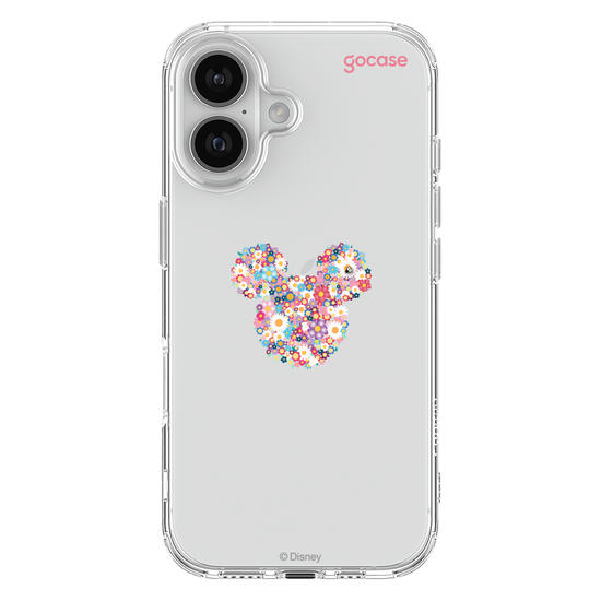 Capinha para celular  Mickey - Rosto Minimalista com Jardim