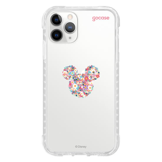 Capinha para celular  Mickey - Rosto Minimalista com Jardim