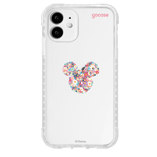 Capinha para celular  Mickey - Rosto Minimalista com Jardim