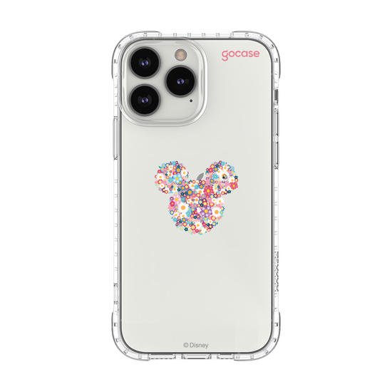 Capinha para celular  Mickey - Rosto Minimalista com Jardim