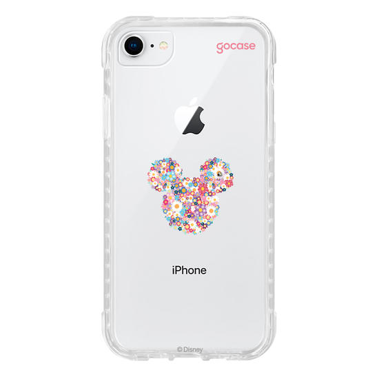 Capinha para celular  Mickey - Rosto Minimalista com Jardim