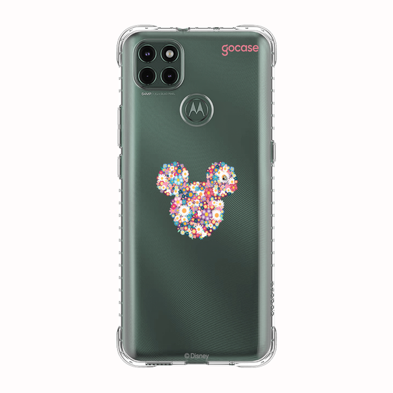 Capinha para celular  Mickey - Rosto Minimalista com Jardim