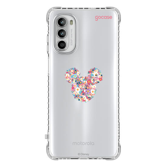 Capinha para celular  Mickey - Rosto Minimalista com Jardim