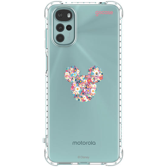 Capinha para celular  Mickey - Rosto Minimalista com Jardim