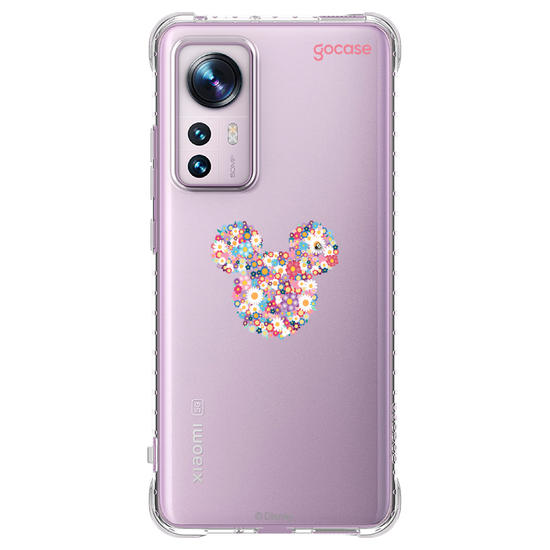 Capinha para celular  Mickey - Rosto Minimalista com Jardim