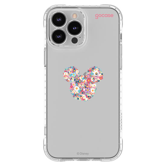 Capinha para celular  Mickey - Rosto Minimalista com Jardim