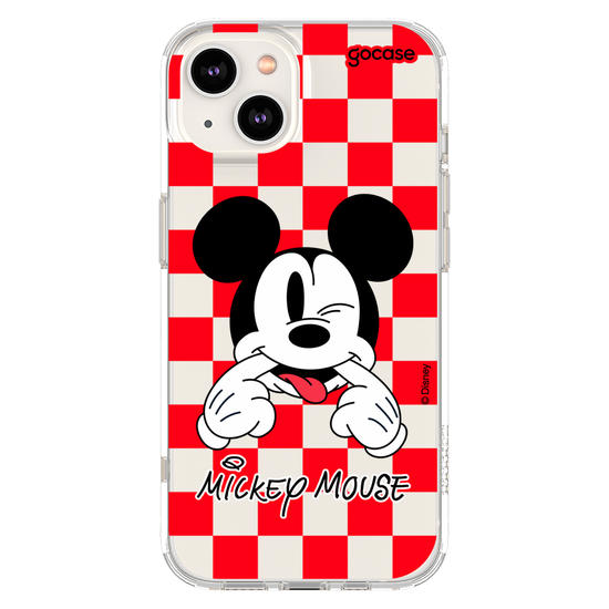 Capinha para celular  Mickey Xadrez Red