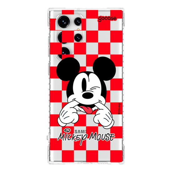 Capinha para celular  Mickey Xadrez Red