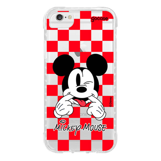 Capinha para celular  Mickey Xadrez Red