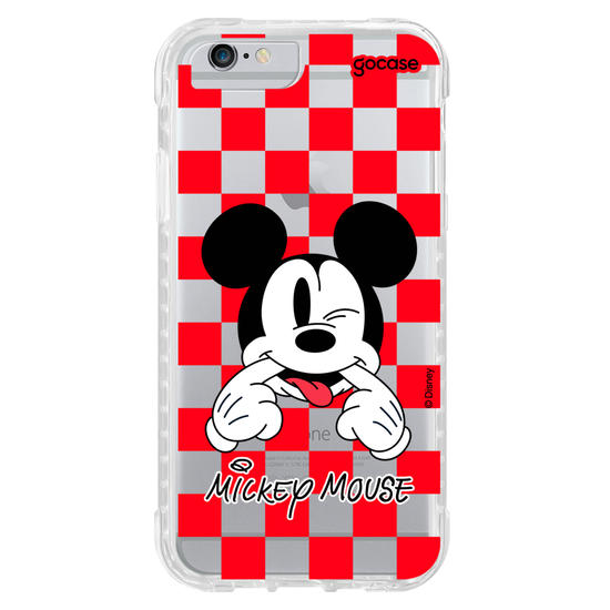 Capinha para celular  Mickey Xadrez Red