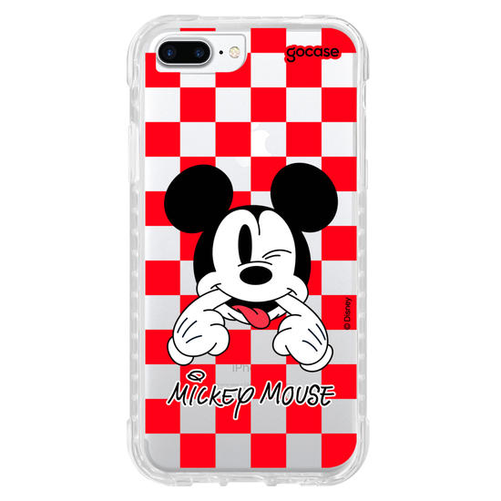 Capinha para celular  Mickey Xadrez Red