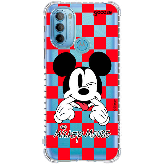 Capinha para celular  Mickey Xadrez Red