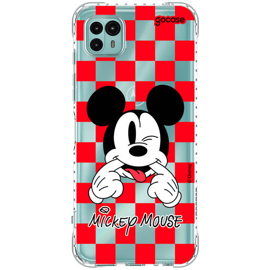 Capinha para celular  Mickey Xadrez Red