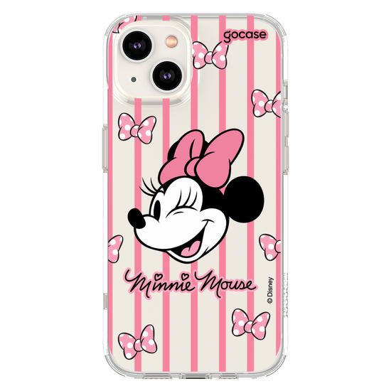 Capinha para celular  Minnie Listras Pink