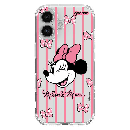 Capinha para celular  Minnie Listras Pink