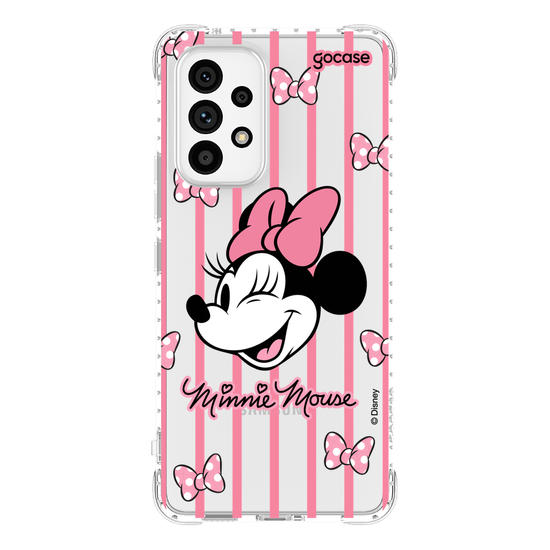 Capinha para celular  Minnie Listras Pink