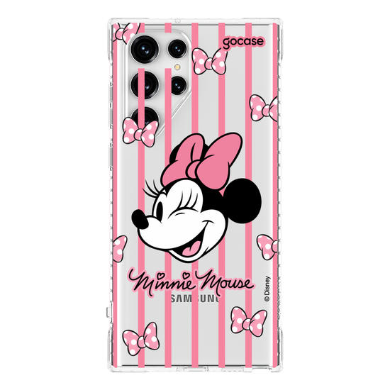 Capinha para celular  Minnie Listras Pink