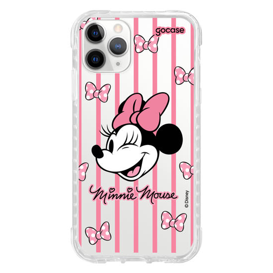 Capinha para celular  Minnie Listras Pink