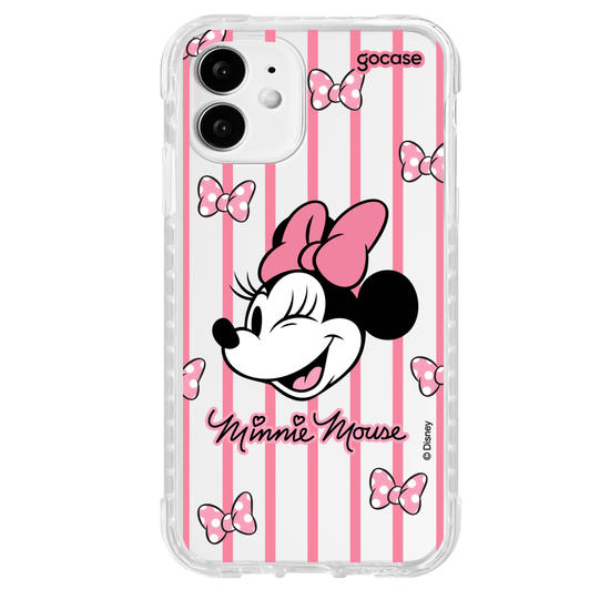 Capinha para celular  Minnie Listras Pink