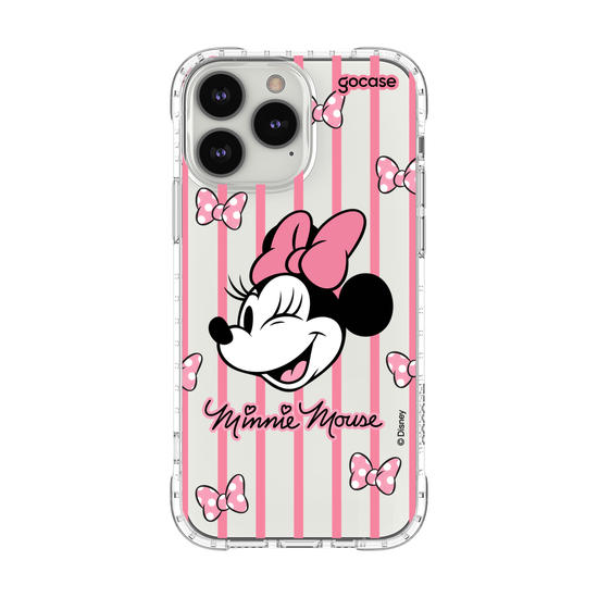 Capinha para celular  Minnie Listras Pink
