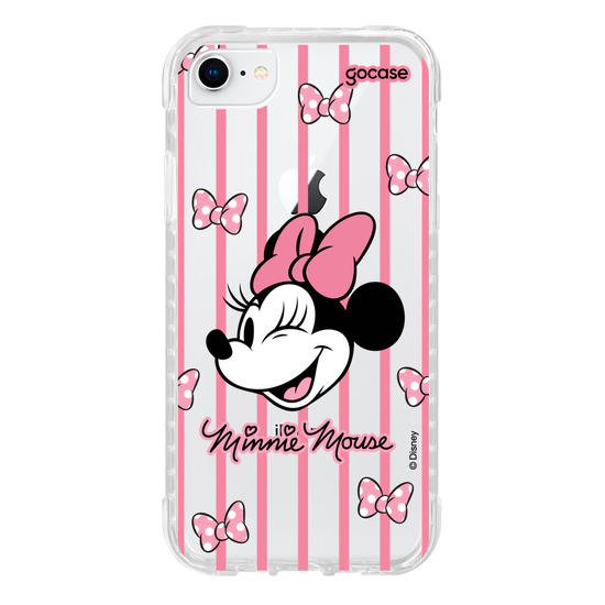 Capinha para celular  Minnie Listras Pink