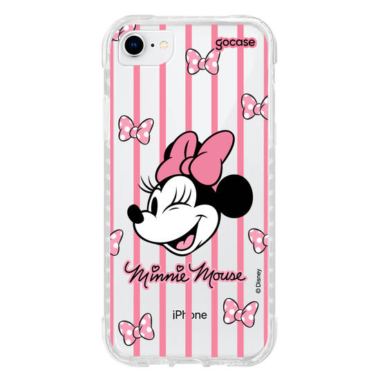 Capinha para celular  Minnie Listras Pink