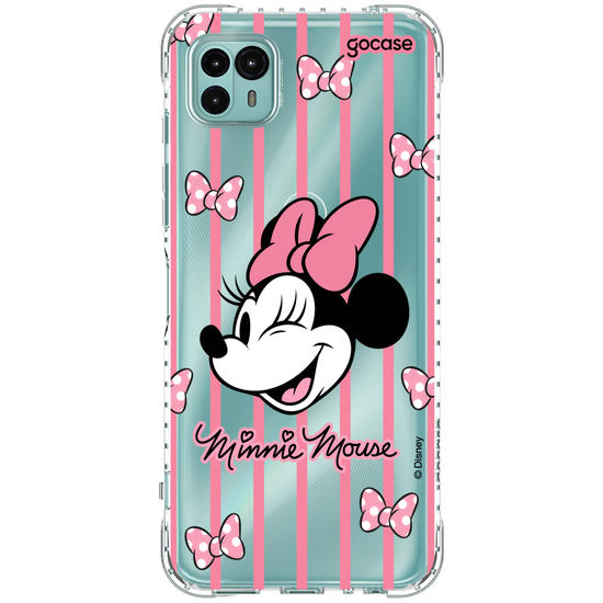 Capinha para celular  Minnie Listras Pink