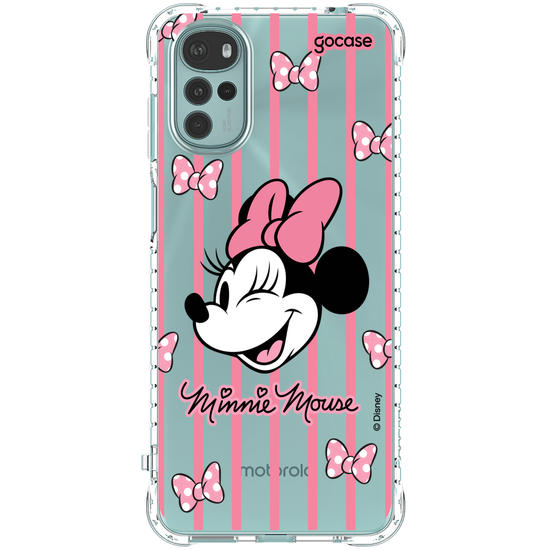 Capinha para celular  Minnie Listras Pink