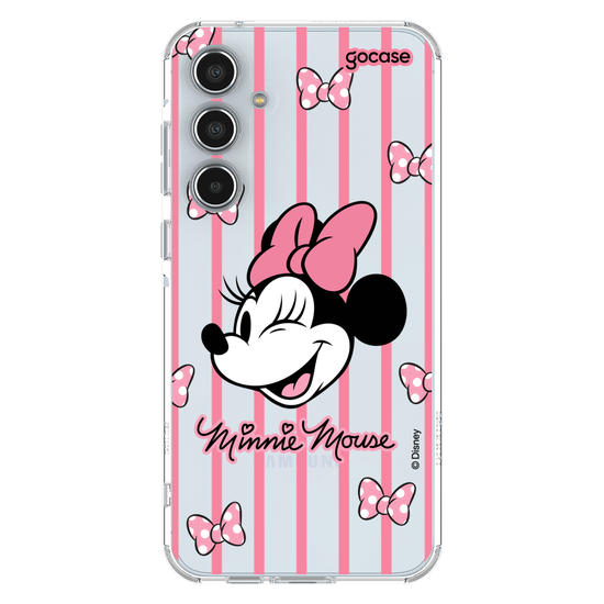 Capinha para celular  Minnie Listras Pink