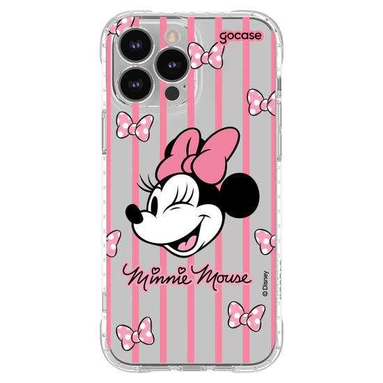 Capinha para celular  Minnie Listras Pink