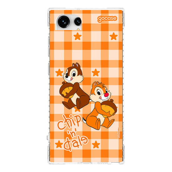 Capinha para celular  Tico e Teco Xadrez Laranja